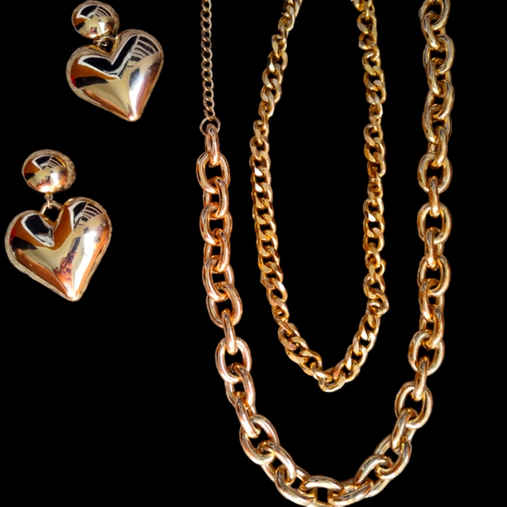 Set of Earrings and Necklaces